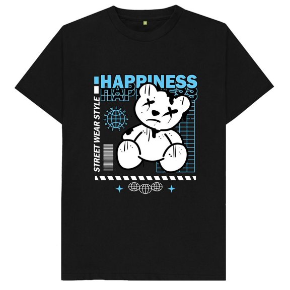 Happiness Teddy Bear Street Style T Shirt