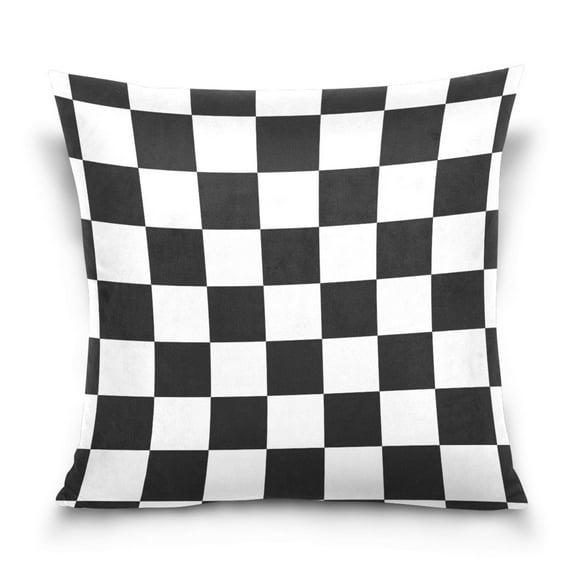 White and Black Checkered Grid Art Pattern Throw Pillow Covers Couch Pillowcases Decor for Bed Sofa 20" x 20"