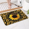 thumbnail image 4 of Black Butterfly Sunflower Pattern Bathroom Rugs Mat,Non Slip Microfiber Bathroom Rug,Rubber Backing,Soft Bathroom Mats for Bathroom Floor,Tub and Shower,17x27in(43x68cm), 4 of 5