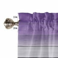 thumbnail image 5 of Purple Gray Kitchen Valances for Windows 42x12 Inch Kitchen Curtains Valances Rod Pocket Vintage Rustic Abstract Striped Wooden Grain Bathroom Window Valances for Window Treatment Decor, 5 of 6