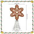 thumbnail image 3 of Christmas Gingerbread Tree Topper 13.7 Inch Ginger Bread Christmas Decor Large Snowflake Treetop Ornament for Friends Home Indoor Holiday Decoration Gift Party Decor, 3 of 6