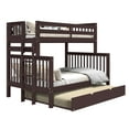 thumbnail image 4 of Bedz King Bunk Beds Twin over Full Mission Style with End Ladder and a Full Trundle, Dark Cherry, 4 of 9