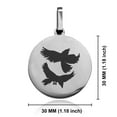 thumbnail image 2 of Stainless Steel Viking Odin’s Ravens Round Medallion Pendant Necklace, 2 of 3