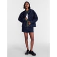 thumbnail image 2 of No Boundaries Oversized Denim Cotton Jacket, Women’s XXS-4X, 2 of 7
