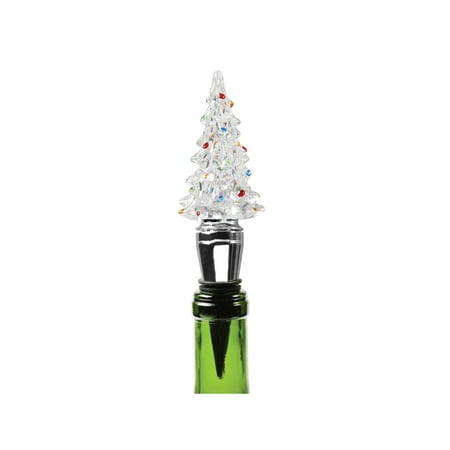 Led Wine Stopper - What on Earth Christmas Tree Wine Stopper - LED Lighted Color Changing