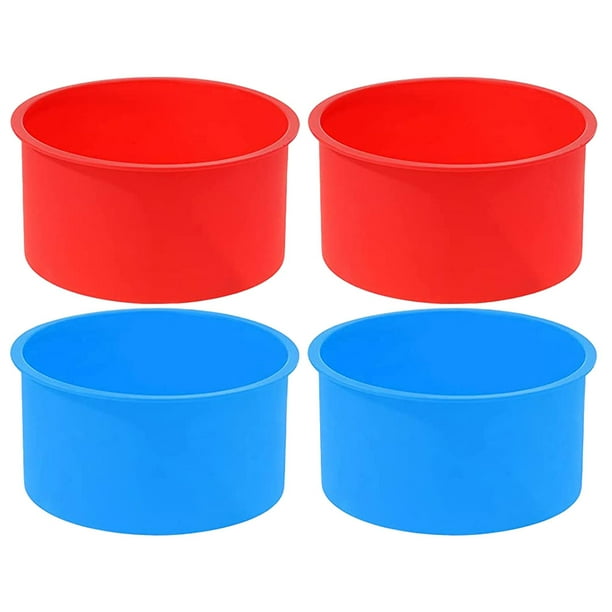4 moldes de silicona para hornear, antiadherentes, para mousse y muffins.