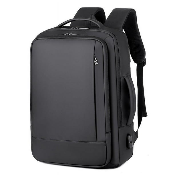 Mochila de viaje para ordenador portátil para hombres y mujeres, bolsas de trabajo para ordenador, mochila universitaria para enfermera, mochila con puerto USB, ordenador portátil. (Negro)