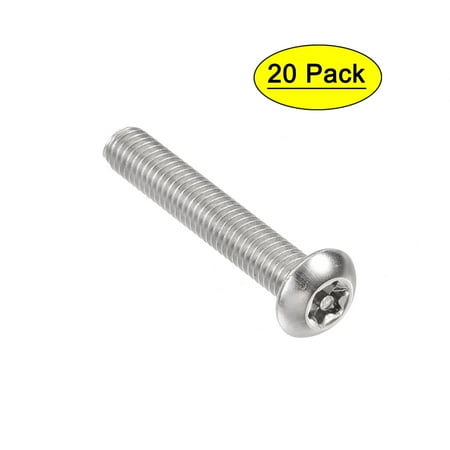 

Uxcell M5x30mm Torx Security Machine Screw 304 Stainless Steel 20Pack
