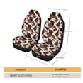 thumbnail image 6 of Xoenoiee Brown Animal Cow Texture Print Car Seat Cover, Set of 2 Breathable Auto Interior Accessories Car Seat Cover Front Bucket Seats Protectors Universal Fit, 6 of 6