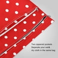thumbnail image 3 of 2 Pack Wet Dry Bags,Red White Mini Polka Dot Waterproof Reusable Dual Zipper Bags for Swimwear, Gym Clothes, Toiletries, Baby Diapers, 3 of 8