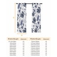 thumbnail image 6 of Fsddascl Navy Blue Coastal Blackout Curtains for Bedroom/Living Room, Thermal Insulated Kitchen Curtains, Coral Shell Summer Beach Nautical Grommet Darkening Window Treatment Drapes 52"x72"x2, 6 of 6