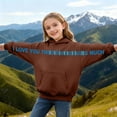 thumbnail image 2 of Girls Hoodies Casual Long Sleeve Warm Pullover Tops Baggy Fashion Cute Streetwear Sweatshirts with Pockets,6-12 Months 12-24 Months 2t 3t 4t 5t 6t 7t 8t 9t Children Brown 8-9 Years, 2 of 6