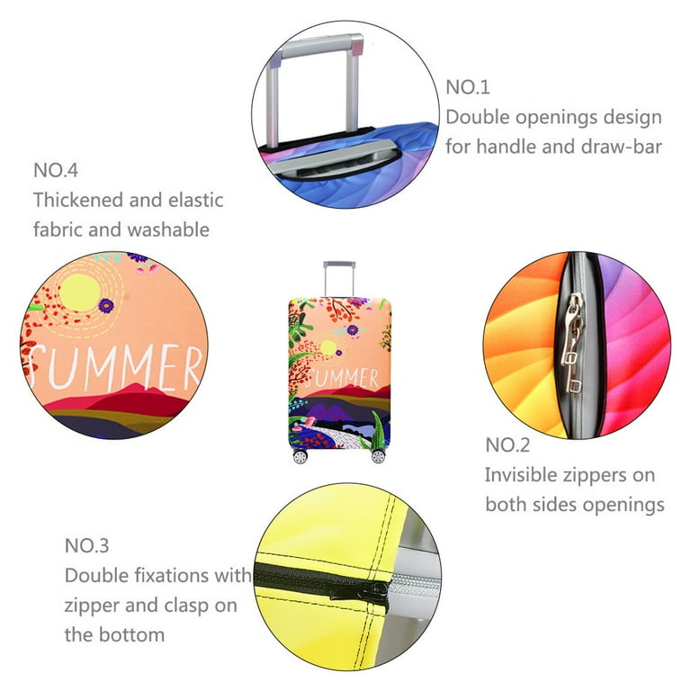 Travel Luggage Cover Spandex Suitcase Protector Washable Baggage Covers ,Go  Travel,Style 1,M，G135000 