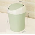 Wovilon Mini Plastic Trash Can with Swing Top Lid, Small Waste Bin for