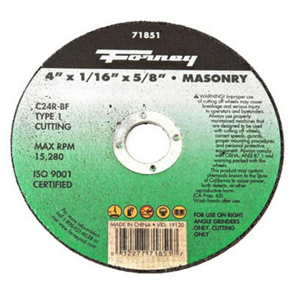 Forney Industries 71851 Masonry Chop Saw Blade with 0.87 in. Arbor