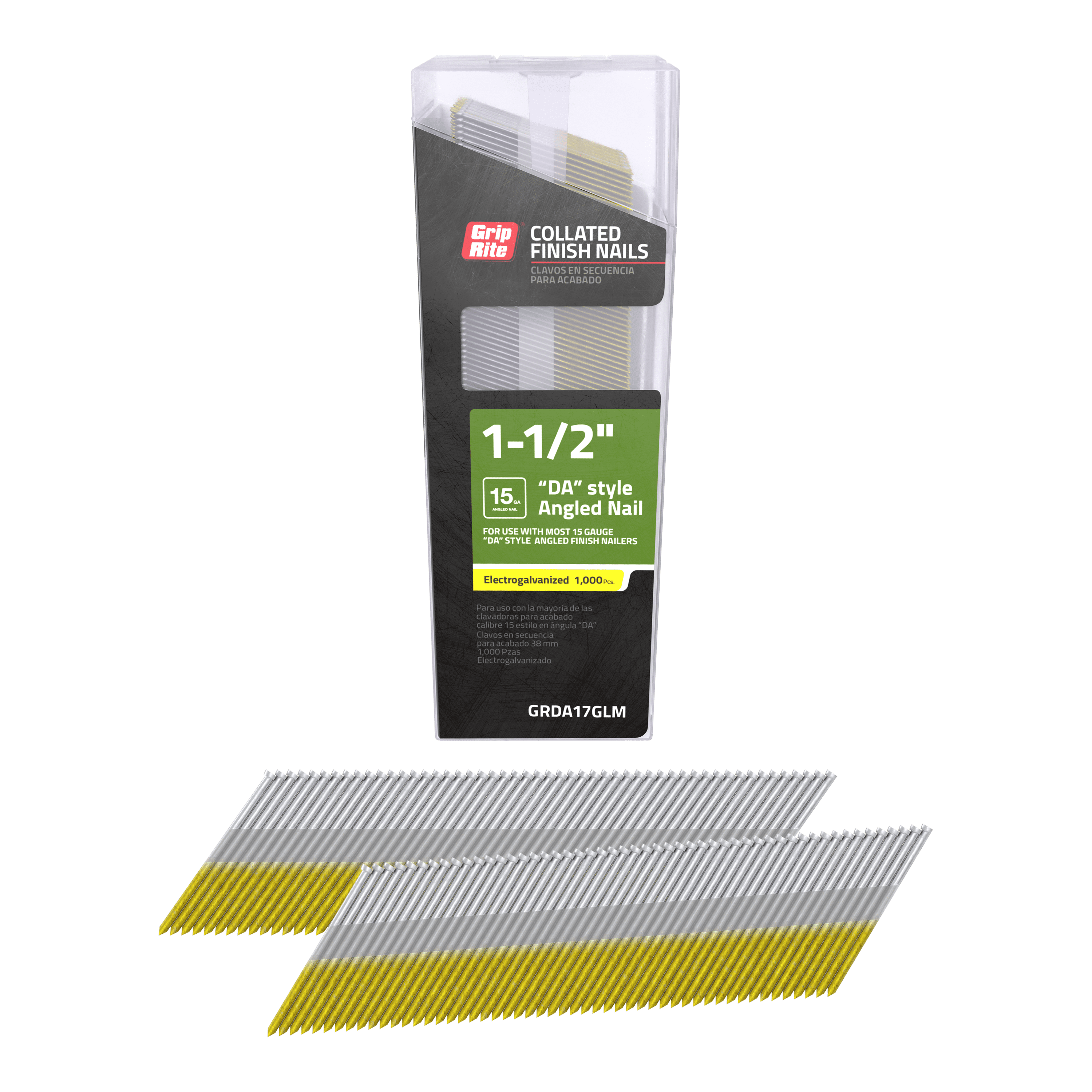 Grip-Rite DA-Finish Nail 15GA 1-1/2" Galv 1M