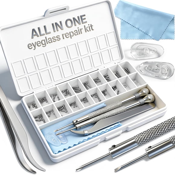 Kit de reparación de anteojos PFDHQS con 18 tornillos y destornilladores de 1,4 mm