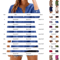thumbnail image 4 of Holzkary Womens 3/4 Sleeve Tops Loose Fit Blouses Fashion Shirt Henley Tops Office Work Tops Breathable Summer Spring Blouses Top Roll Up Sleeve Shirt Lightweight Shirt Tunics Top Work Blouses M, 4 of 9