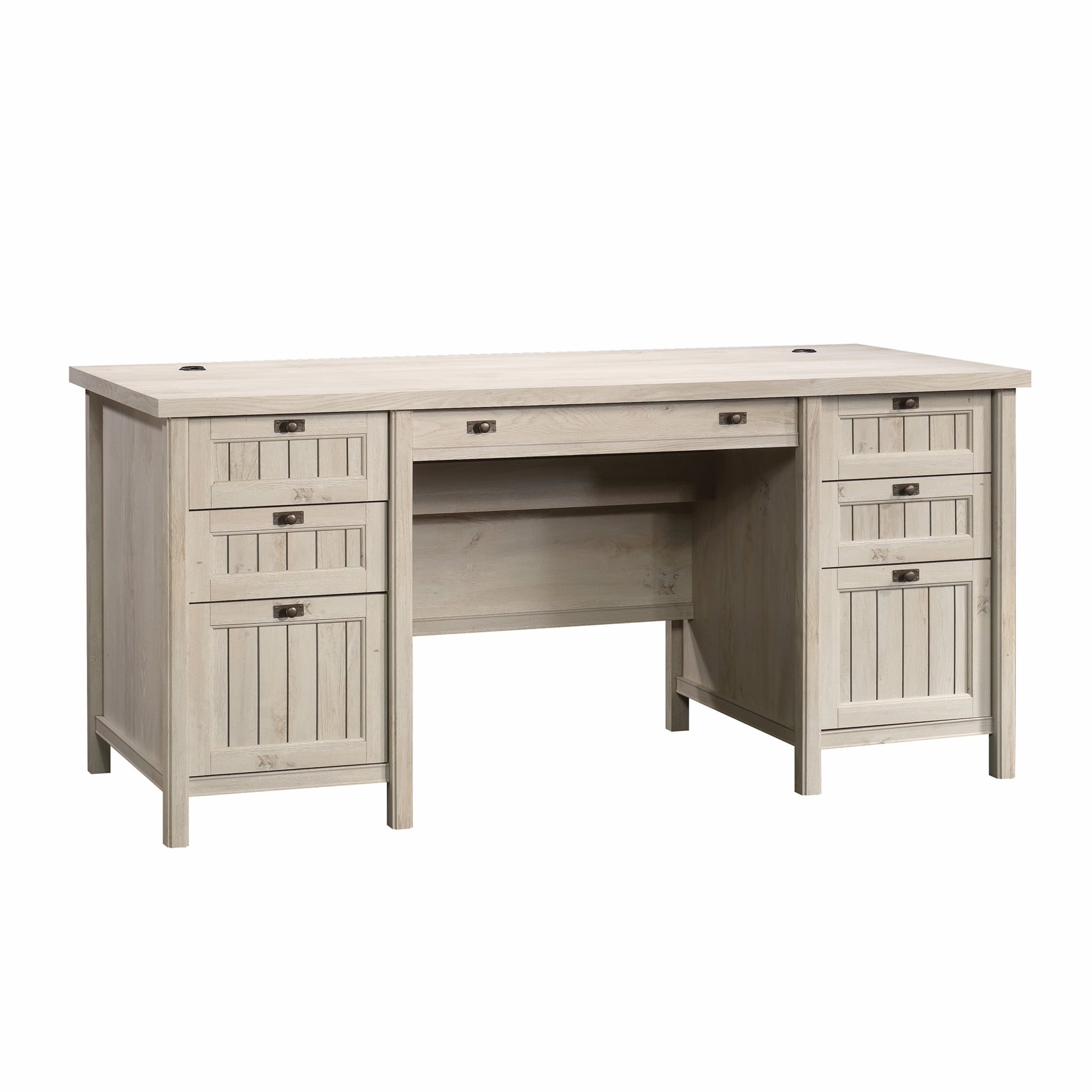Sauder Costa Executive Desk, Chalked Chestnut Finish