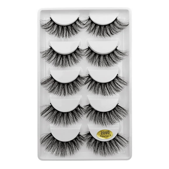 False Eyelashes Natural False Lashes False Lashes Luxury 5Paire 3D False Lashes Fluffy Strip Eyelashes Long Natural Party Makeup L