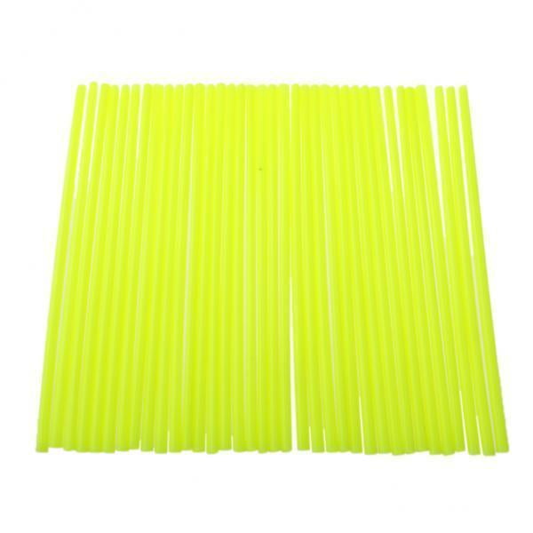 jinwen 5x36 Pieces Universal Motocross Wheel Rim Spoke Wraps Skins Cover Light Yellow 5 Pcs