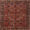 thumbnail image 1 of Ahgly Company Machine Washable Indoor Square Traditional Sienna Brown Area Rugs, 7' Square, 1 of 7