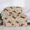 thumbnail image 3 of Honeii Leopard Print print throw blanket, crafted from cozy cotton flannel, offers versatile home decor as a bedding suitable for all seasons.-50"x40", 3 of 6