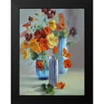 thumbnail image 2 of Rogozina, Svetlana 12x14 Black Modern Framed Museum Art Print Titled - Flowers in Blue Vases, 2 of 5