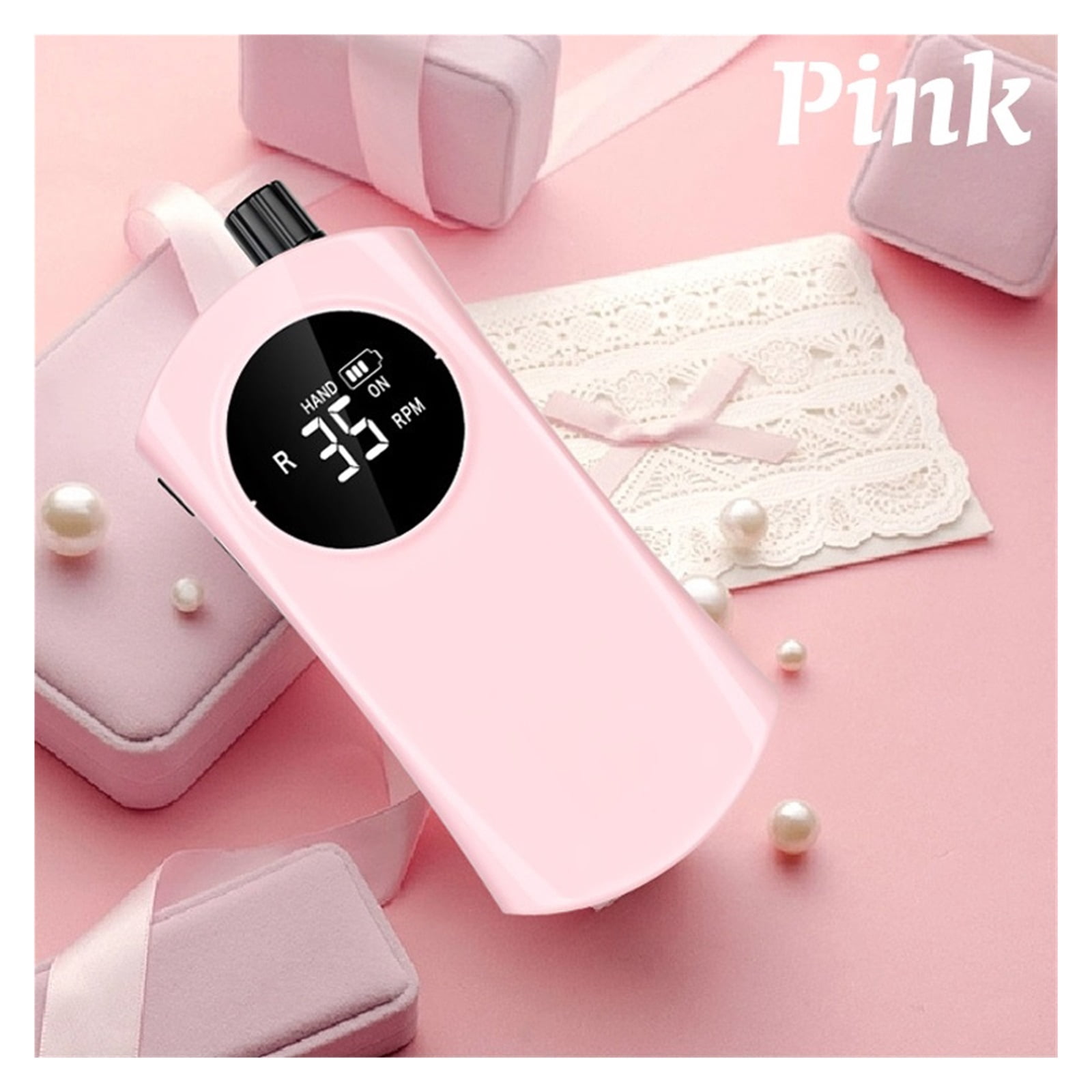 35000RPM Portable Electric Nail Drill Machine With LCD Display, Rechargeable Nails Sander For Acrylic Gel Polish ,Low Noise