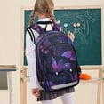 thumbnail image 7 of Backpack 12.9 *5.1 * 17.7 Inches Outing Backpack, Shopping Backpack, Travel Backpack Magical Glowing Purple Butterfly, 7 of 7