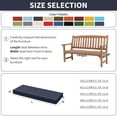 thumbnail image 6 of Kimunuk Outdoor Bench Cushion, 48" x 18" x 3.5" Waterproof Swing Cushion with Ties for Patio Porch Furniture, Navy Blue, 6 of 7