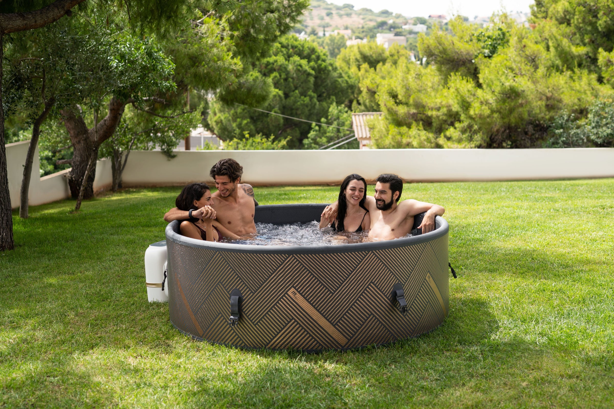 Mspa Tekapo Person Tekapo Square Inflatable Hot Tub 4-6 Person