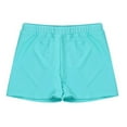 thumbnail image 5 of iixpin Kids Boys Girls Swim Shorts Solid High Waisted Quick-Dry Sports Undershorts Summer Hot Bottoms Light Green 10, 5 of 7