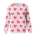 thumbnail image 6 of Valentines Day Sweatshirts for Women 2026 Funny Love Heart Graphic Crewneck Pullover Cute Holiday Long Sleeve Tops Pink M, 6 of 6