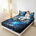 thumbnail image 4 of Feelyou Magical Dragon Full Size Sheets for Boys, Magic Animal Bed Sheets, Jungle Tree Branches Sheet Sets, 4 of 7