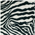 thumbnail image 3 of HomeRoots 5' X 8' Black And White Zebra Print Shag Handmade Non Skid Area Rug, 3 of 10