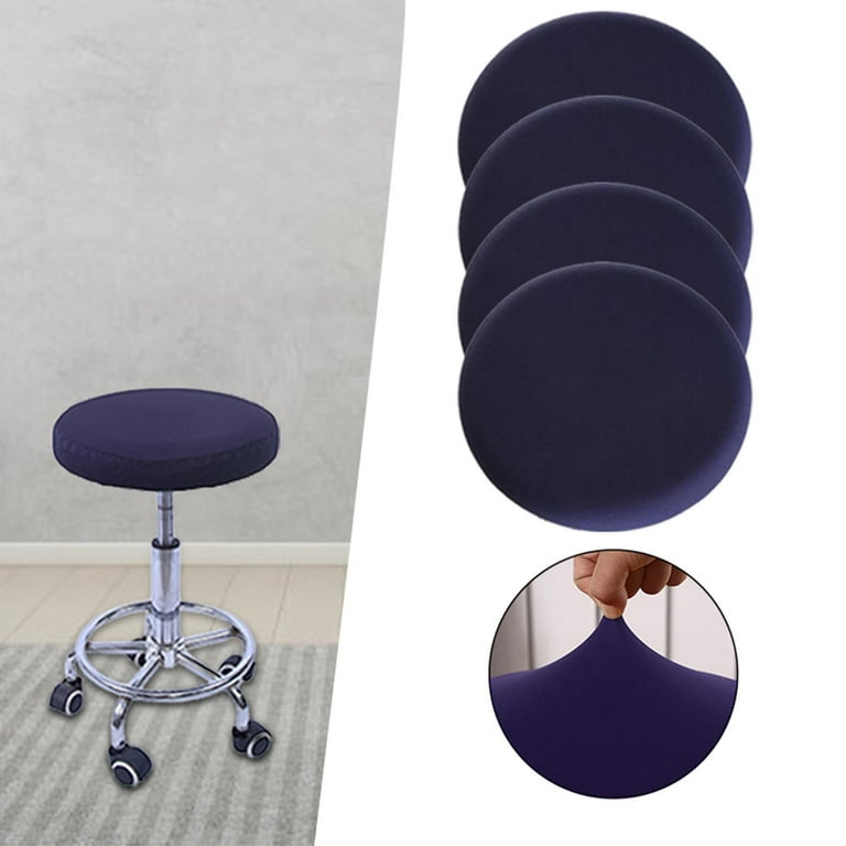 2 Pieces Bar Stool Covers Round Washable Soft Durable Elastic