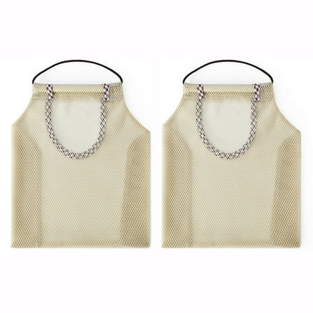 

2Pcs Hanging Drawstring Mesh Bags Multifunctional Household Storage Bags Package