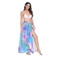 thumbnail image 2 of FORMRS Womens Beach Sarong Semi-Sheer Bikini Wrap Skirt Swimsuit Cover-ups, Neon Starfish Pattern, 2 of 7