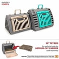 thumbnail image 3 of Transportín para gatos SportPet Designs, plegable, de viaje, gris y marrón, 3 of 7