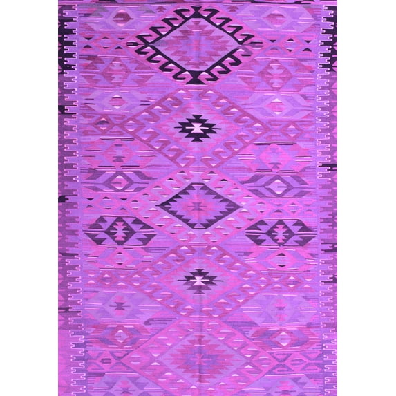 Ahgly Company Indoor Rectangle Persian Purple Traditional Area Rugs, 8' x 10'