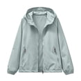 thumbnail image 7 of Thousandth Women's Zip Up Athletic Windbreaker Casual Long Sleeve Lightweight Hooded Jacket Breathable Quick Dry Coat for Running Gym Yoga Workout, 7 of 7