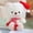 White, variant on Coffee 9 Inch Coffee Bear Plush Toy With Christmas Hat Soft Stuffed Animal Cute Bow Tie Mini Doll For Kids Holiday