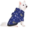 thumbnail image 2 of Sikiie Golden Snowflakes Royal Blue Dog Hoodie,Dog Clothes,Dog Sweatshirt ,Dog Shirt, Dog Clothes for Puppy Kitten Small Dogs Cats-Medium, 2 of 7