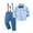 Blue, variant on Baby Boy Clothes Suits Toddler Shirt Suspender Pants Outfit Sets Gentleman Wedding Suit 1-5 Years