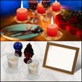 thumbnail image 3 of Paquete de 6 platos redondos de vidrio transparente PENGJJMXG para velas de pilar 4 pulgadas, 3 of 5