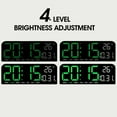thumbnail image 4 of PEPWELL Dual-Use Wall/Desktop Digital Clock 10-Inch - Dual Alarm, Time/Temperature/Date Display, 4-Level Brightness, Auto Night Mode, Gift for Middle-Aged & Elderly/Home Decoration, 4 of 12