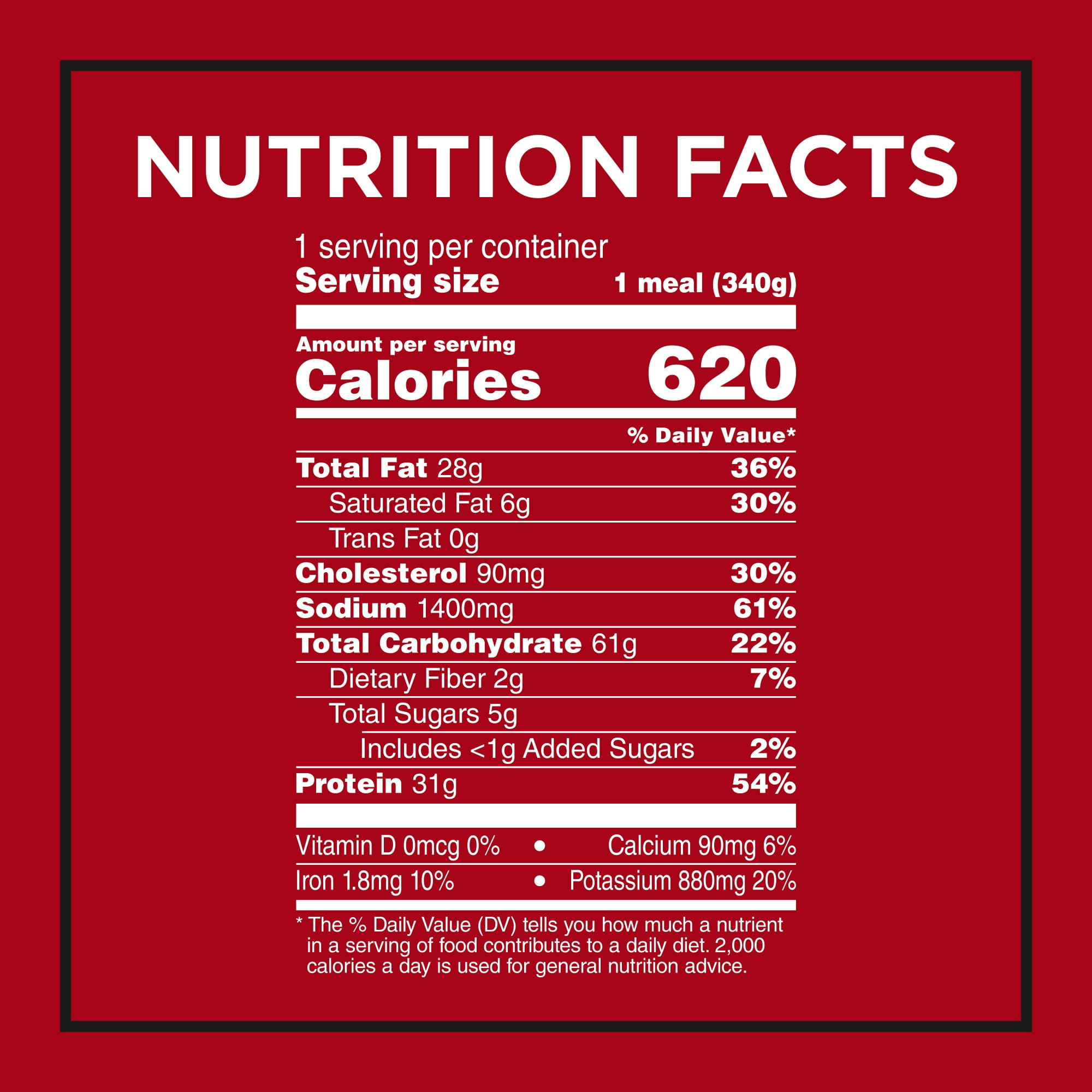 Banquet MEGA Meals Boneless Fried Chicken, 31g Protein, Frozen Meal, 12 oz.