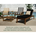 thumbnail image 3 of Cabana Stripe Black and Ivory Highback Dining Chair Cushion, 3 of 8