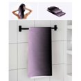 thumbnail image 6 of Purple Black Ombre Towel Set of 3, Soft Microfiber Bath Towels, Hand Towel, Washcloths, Modern Gradient Abstract Art Quick-Dry Absorbent Towels for Bathroom Kitchen Hotel Beach Gym Spa, 6 of 7